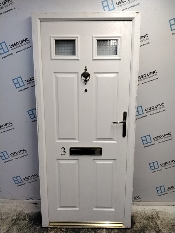 Used White Composite Front Door 900mm x 2025mm C1018