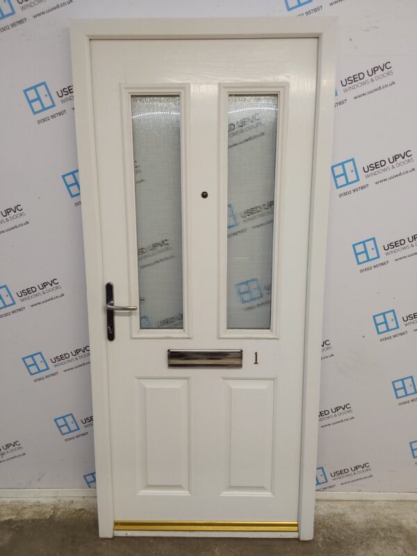 Used White Composite Front Door 920mm x 2060mm 0619
