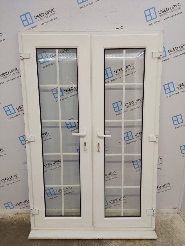 Used White Upvc French Doors 1220mm x 1900mm EA2