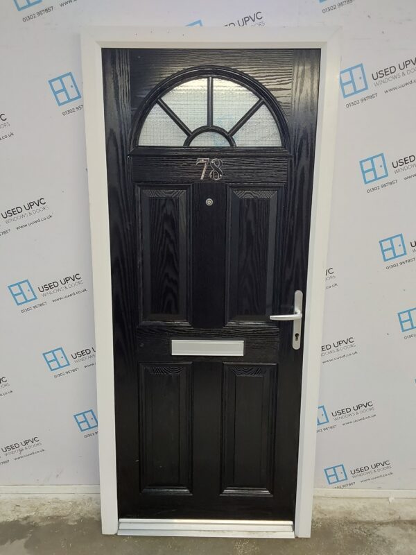 Used Black Composite Front Door 890mm x 2005mm 0706