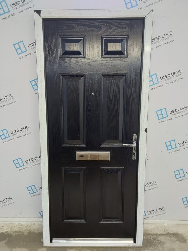 Brand New Black Composite Front Door 945mm x 2090mm ND136