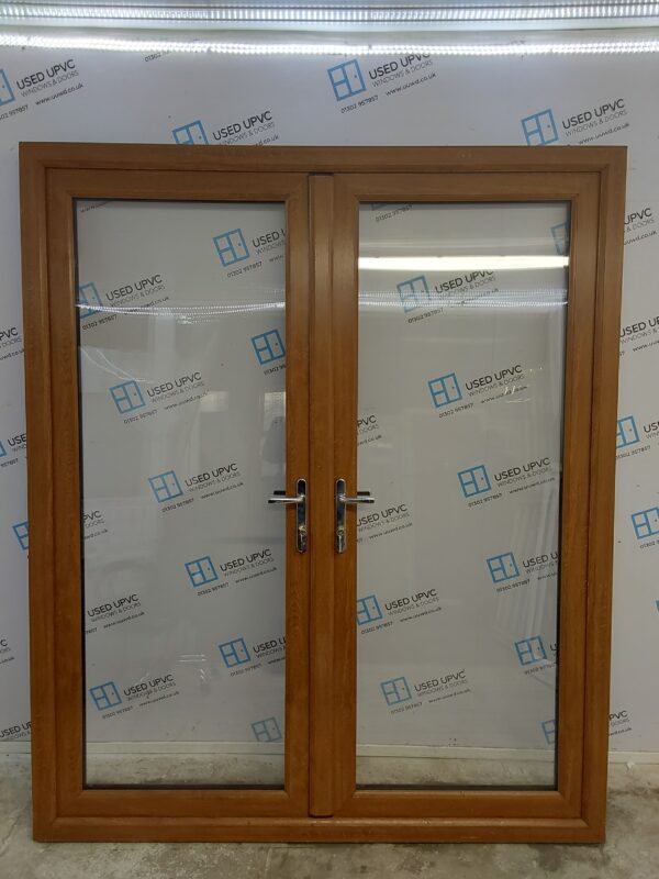 Used Oak Upvc French Doors 1770mm x 2110mm EA2