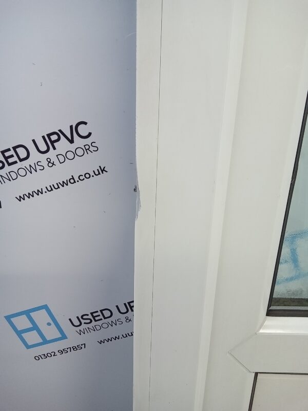 Used White Upvc Back Door 890mm x 2060mm (Reduce To 870mm) C10D49 - Image 7