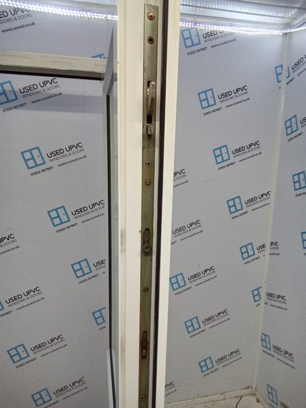 Used White Upvc Back Door 890mm x 2060mm (Reduce To 870mm) C10D49 - Image 4