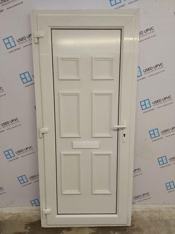 Used White Upvc Front Door 920mm x 2060mm (reduce to 900mm) C10D61 - Image 2