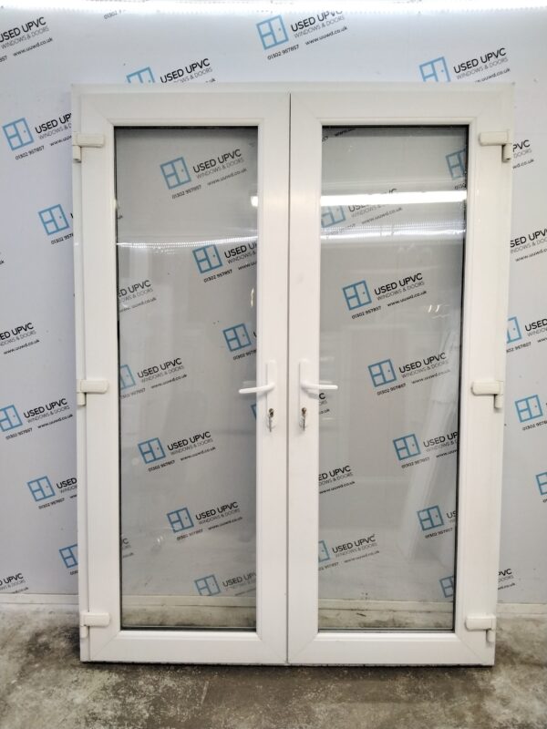 Used White Upvc French Doors 1550mm x 2115mm EA8