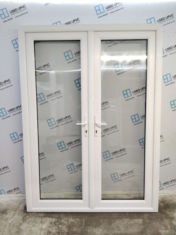 Used White Upvc French Doors 1550mm x 2115mm EA8 - Image 2