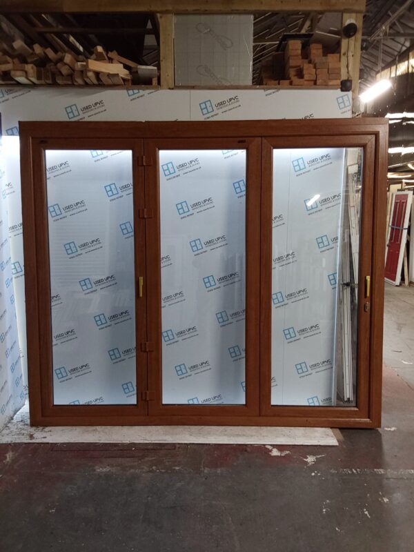 Used Oak Upvc Bi-folding Doors 2790mm x 2420mm BI-FOLD1 - Image 2