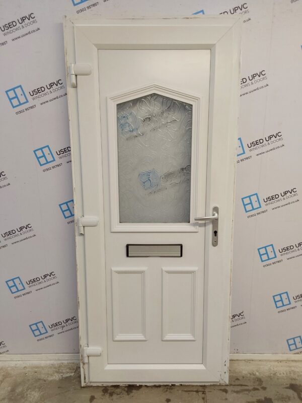 Used White Upvc Front Door 860mm x 2000mm (reduce to 850mm) 0740 - Image 2