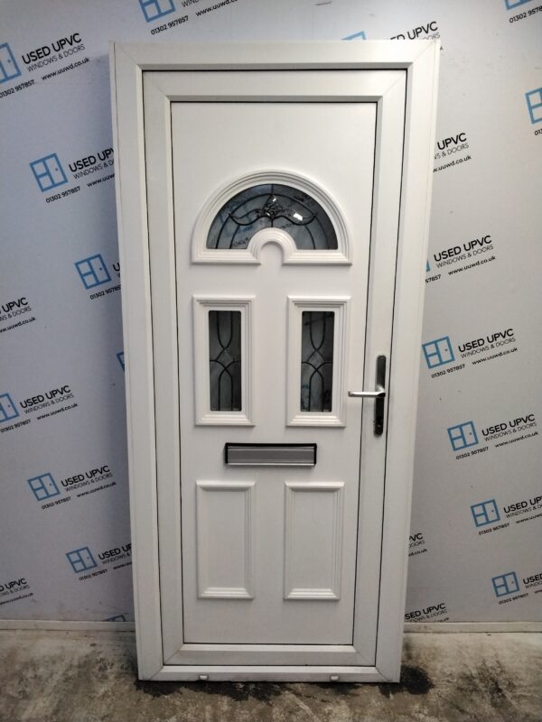 Used White Upvc Front Door 935mm x 2085mm (Reduce To 905mm) 0307