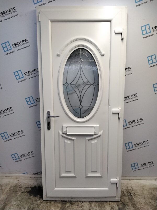 Used White Upvc Front Door 920mm x 2150mm (Reduce To 900mm) 0372 - Image 2
