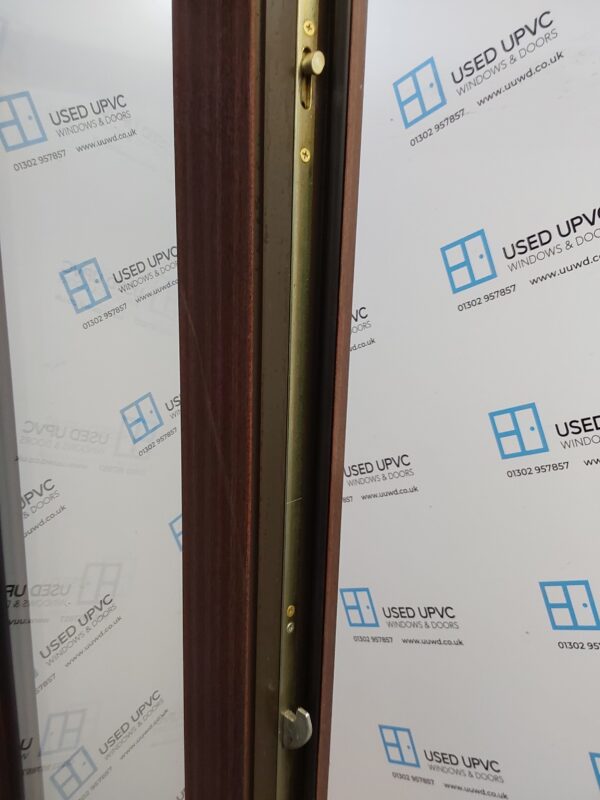 Used Woodgrain Upvc French Doors 1285mm x 2205mm EA2 - Image 7