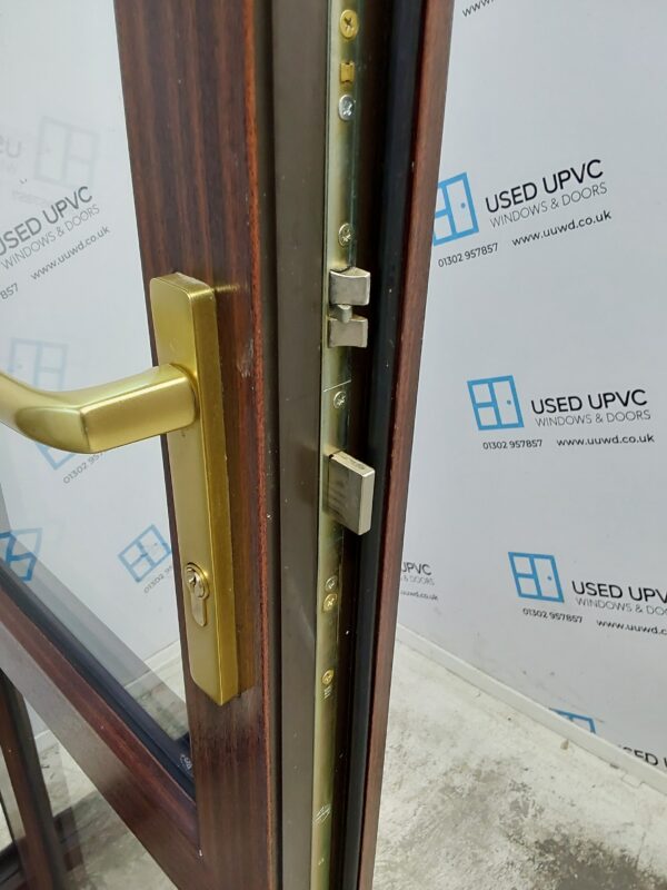 Used Woodgrain Upvc French Doors 1285mm x 2205mm EA2 - Image 8