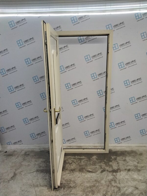 Used Cream Upvc Front Door 910mm x 2045mm C6035 - Image 3