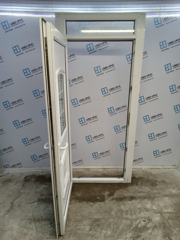 Used White Upvc Back Door And Toplight 1020mm x 2270mm (Reduce To 930mm) 0011 - Image 3