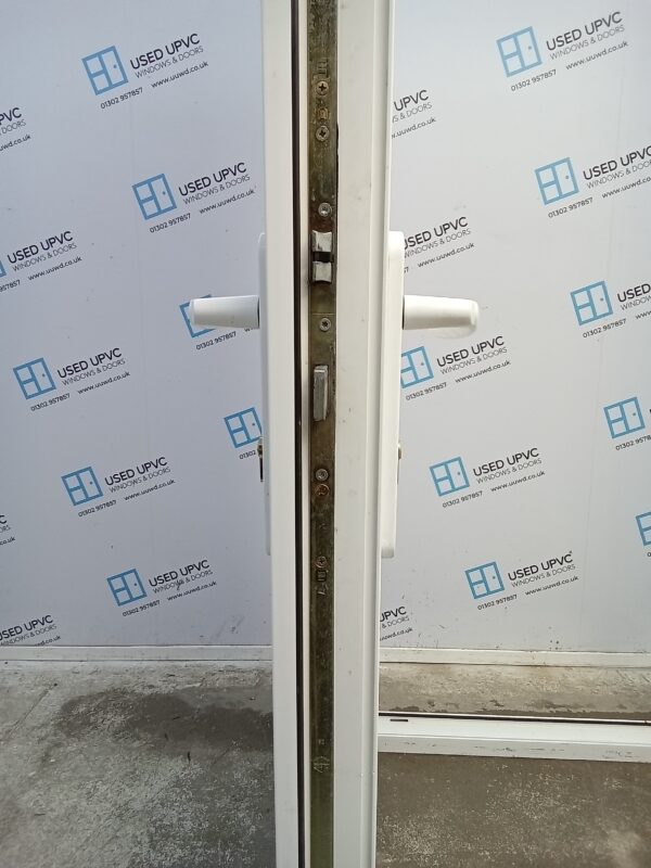 Used White Upvc Back Door And Toplight 1020mm x 2270mm (Reduce To 930mm) 0011 - Image 5
