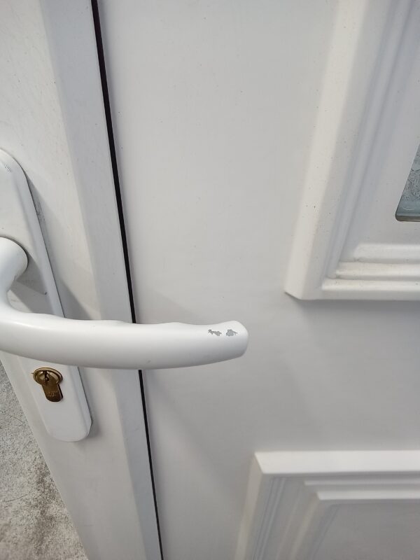 Used White Upvc Back Door And Toplight 1020mm x 2270mm (Reduce To 930mm) 0011 - Image 7