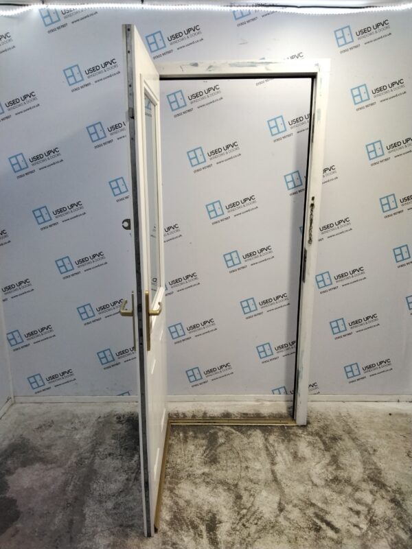 Used White Composite Back Door 955mm x 2040mm 0691 - Image 3