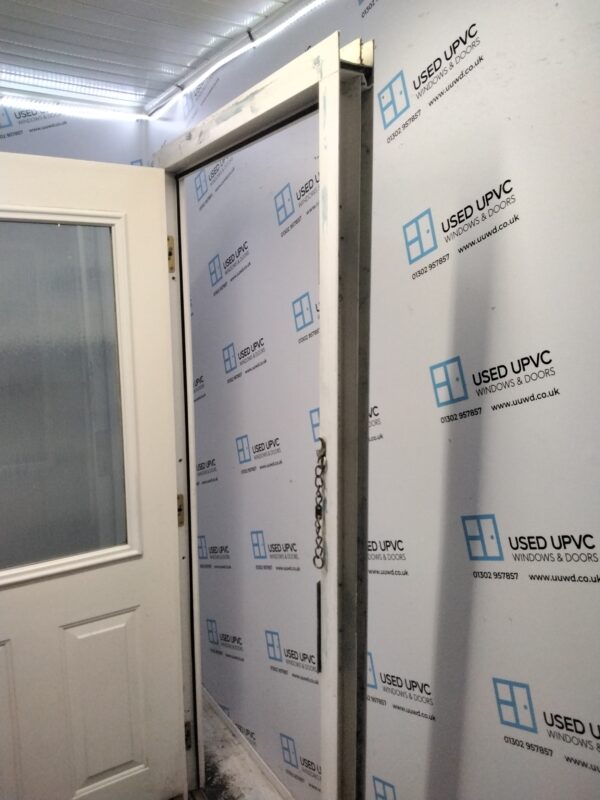 Used White Composite Back Door 955mm x 2040mm 0691 - Image 6