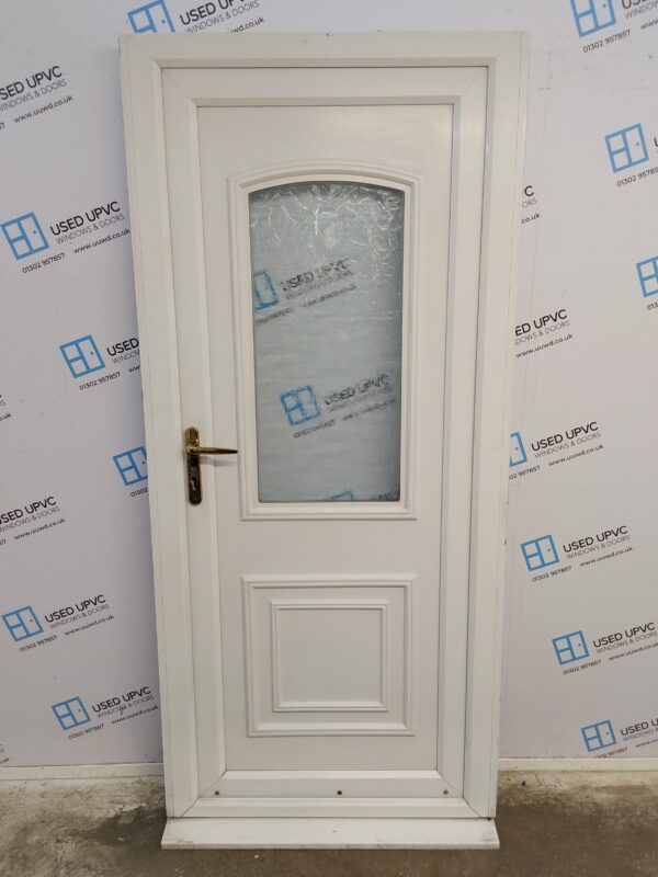 Used White Upvc Back Door 940mm x 2080mm (reduce to 900mm) 0562