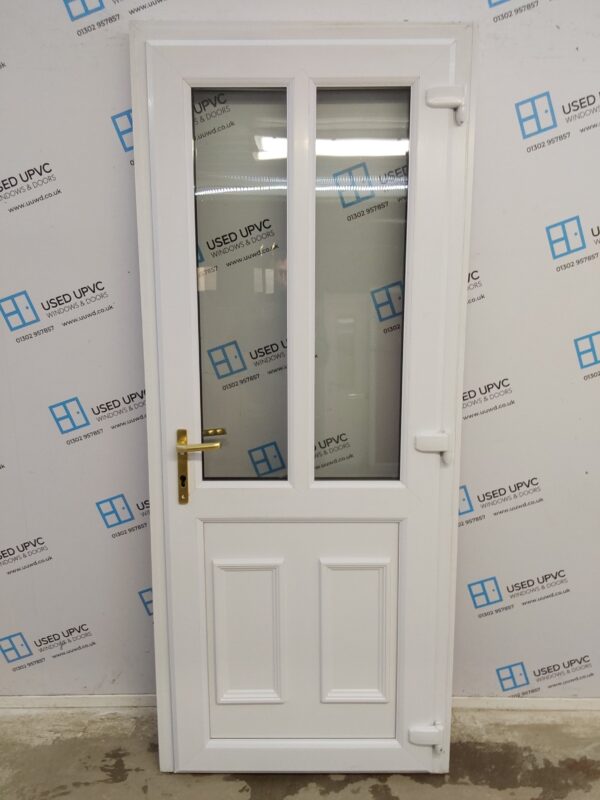 Used Woodgrain Upvc Back Door 850mm x 2050mm (reduce to 835mm) 0562 - Image 2