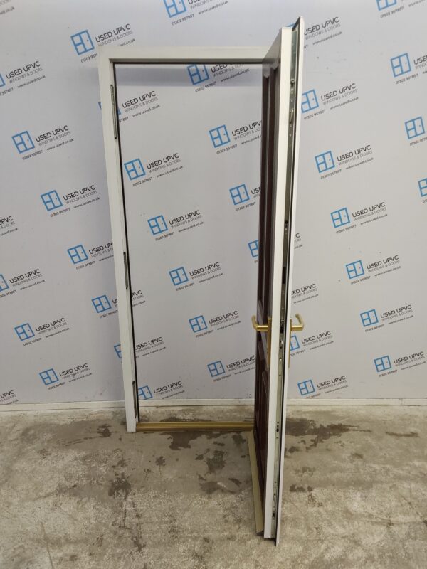 Used Woodgrain Upvc Back Door 850mm x 2050mm (reduce to 835mm) 0562 - Image 3