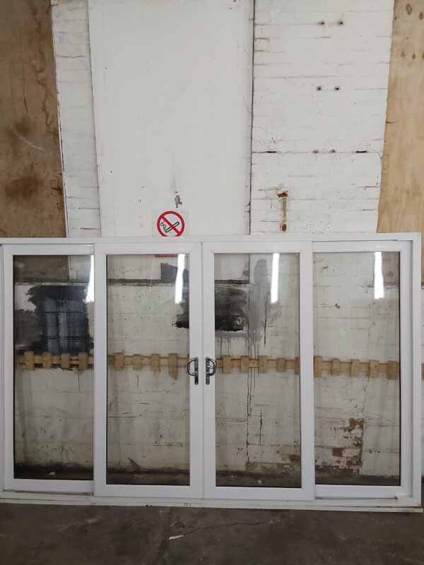 Used Cream Upvc Sliding Patio Doors And Side Panels 3300mm x 2105mm EA21 - Image 2