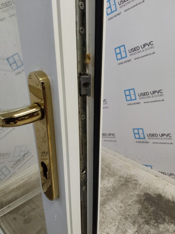 Used White Upvc Full Glass Back Door 915mm x 2060mm (reduce to 900mm) 0801 - Image 6