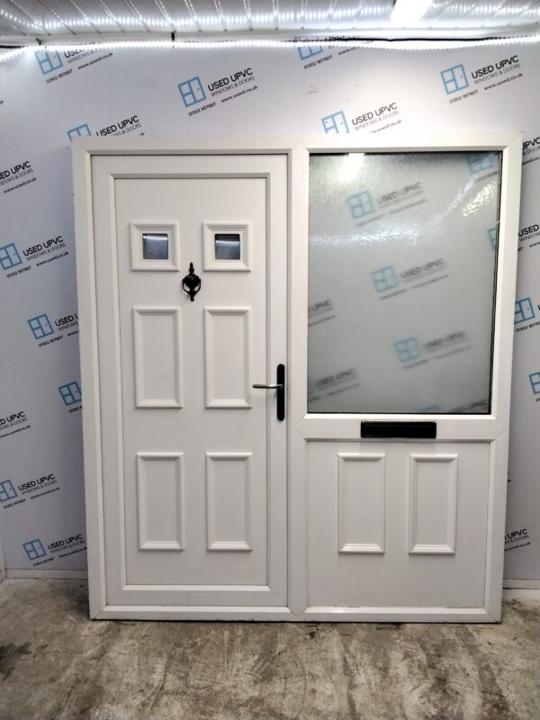 Used White Upvc Front Door And Side Panel 1780mm x 2035mm DS040