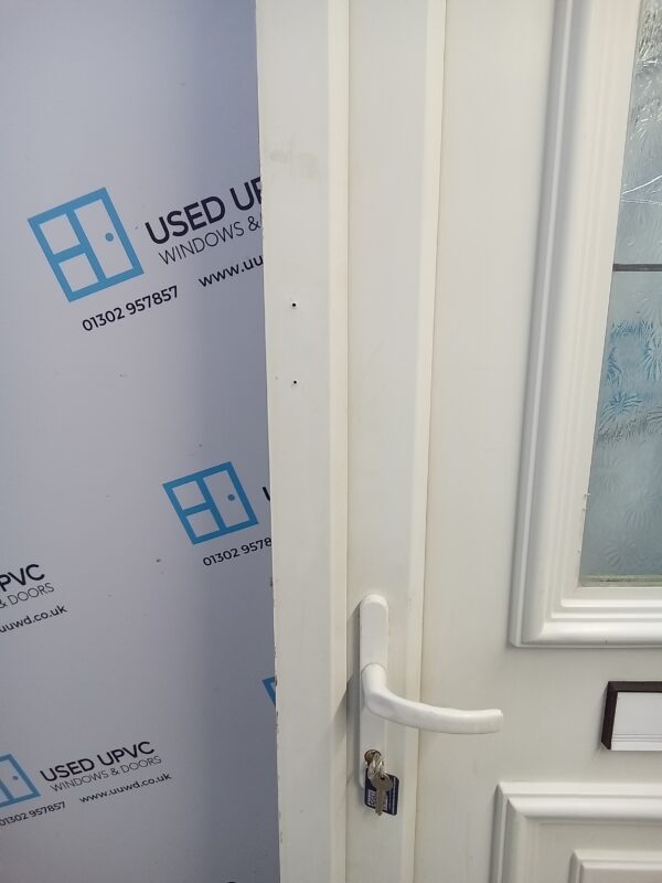 Used White Upvc Front Door 960mm x 2090mm (Reduce To 940mm x 2090mm) 0384 - Image 8