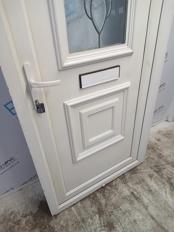 Used White Upvc Front Door 960mm x 2090mm (Reduce To 940mm x 2090mm) 0384 - Image 7