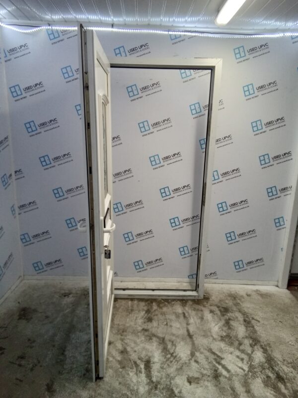 Used White Upvc Front Door 960mm x 2090mm (Reduce To 940mm x 2090mm) 0384 - Image 3