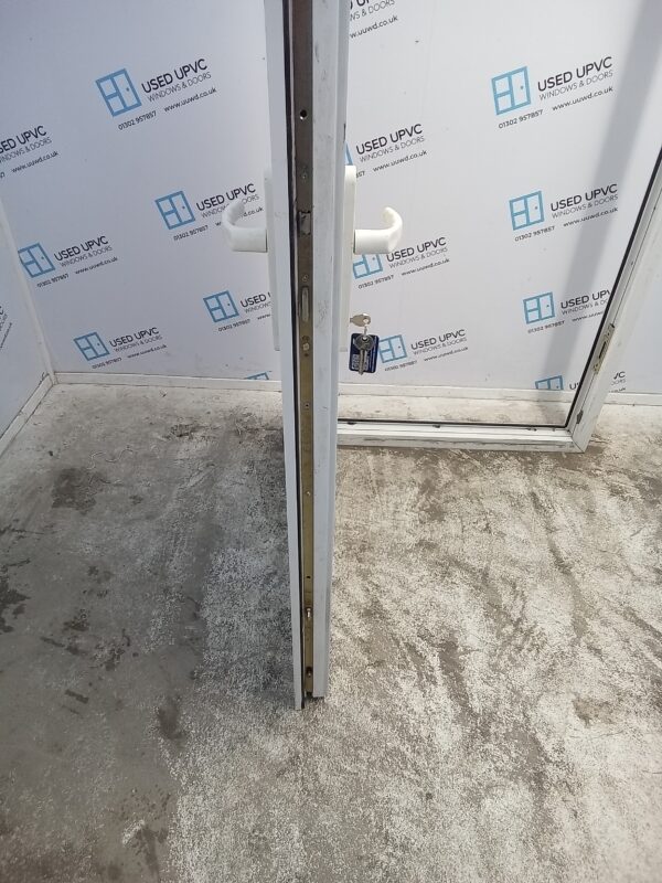 Used White Upvc Front Door 960mm x 2090mm (Reduce To 940mm x 2090mm) 0384 - Image 5