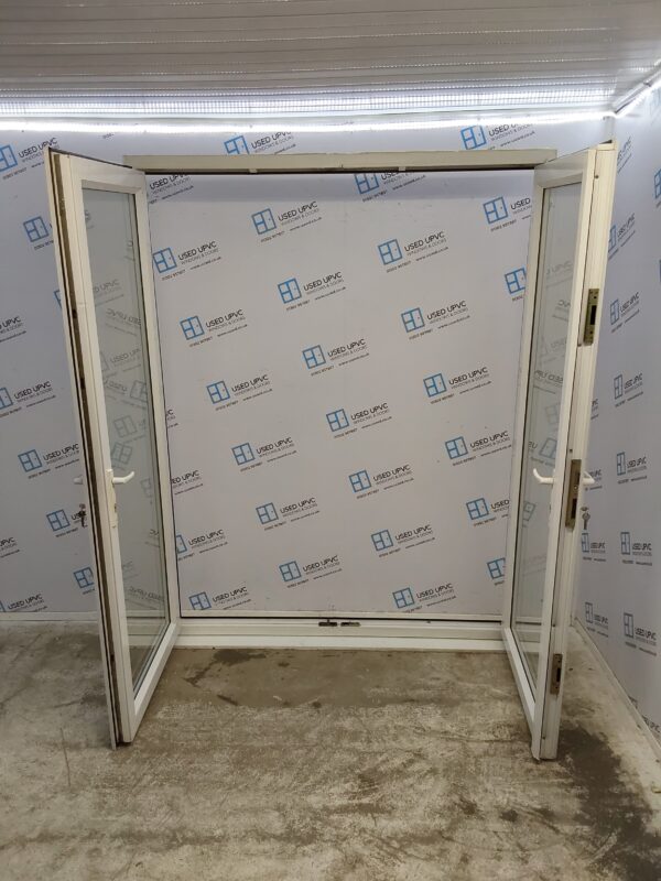 Used White Upvc French Doors 1695mm x 2200mm EA2 - Image 4