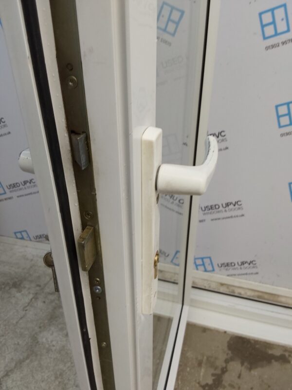 Used White Upvc French Doors 1695mm x 2200mm EA2 - Image 7