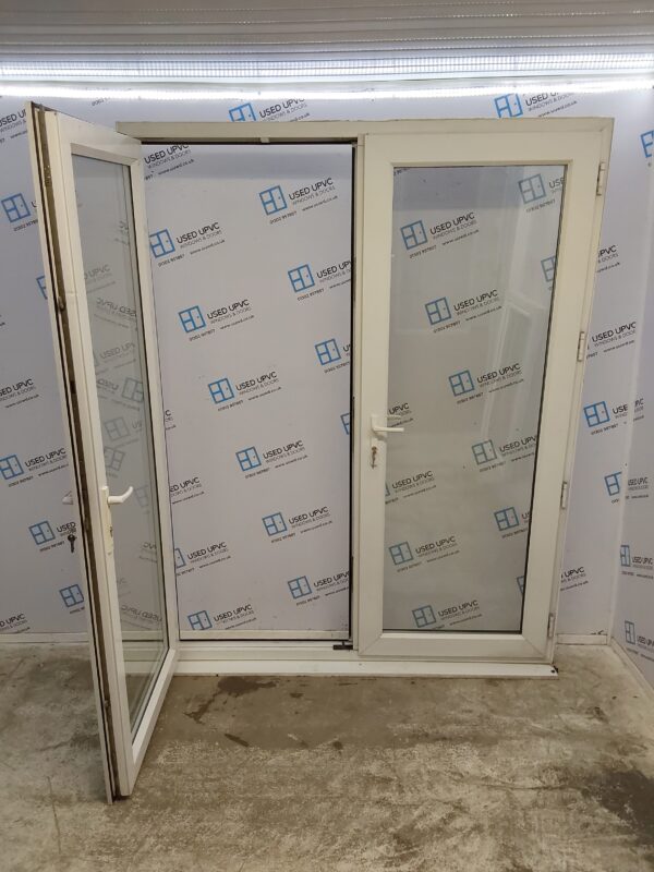 Used White Upvc French Doors 1695mm x 2200mm EA2 - Image 3