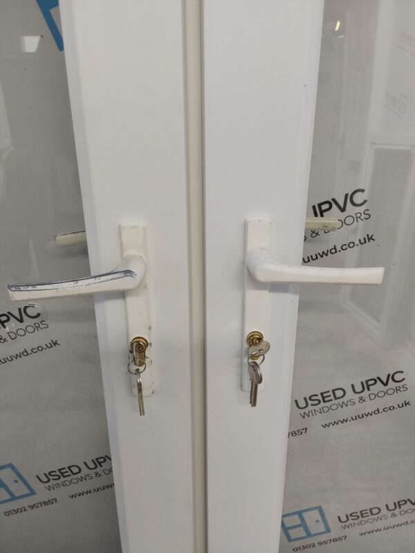 Used White Upvc French Doors 1695mm x 2200mm EA2 - Image 5