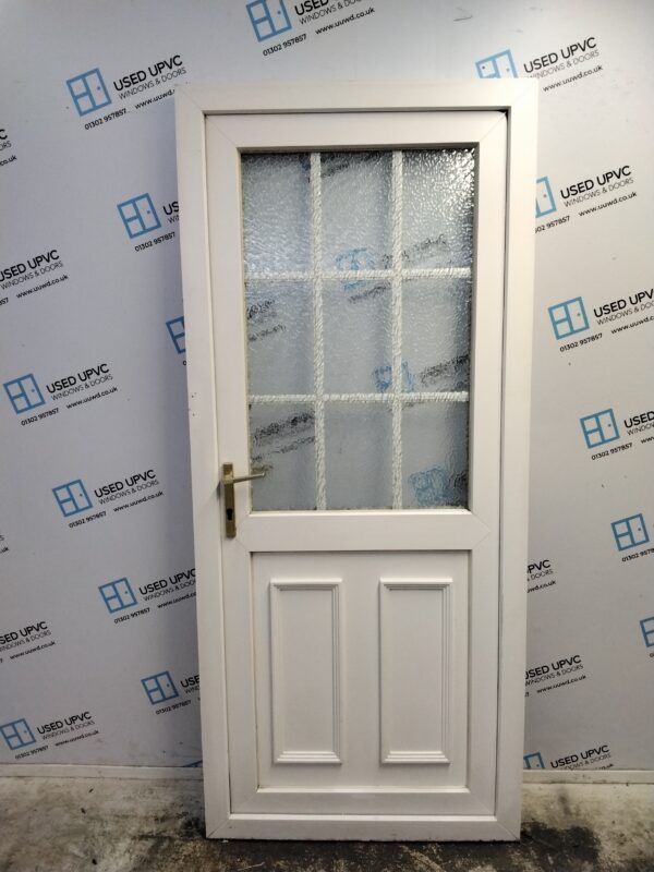 Used White Upvc Back Door 895mm x 2045mm 0149