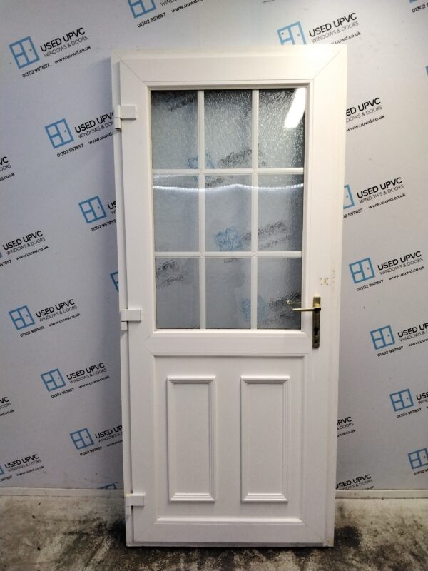 Used White Upvc Back Door 895mm x 2045mm 0149 - Image 2