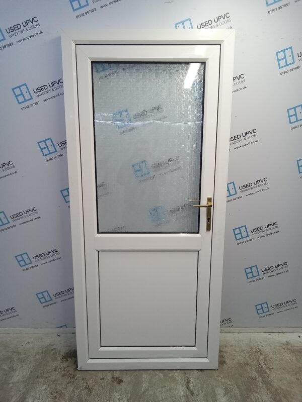 Used White Upvc Back Door 925mm x 2065mm 0123