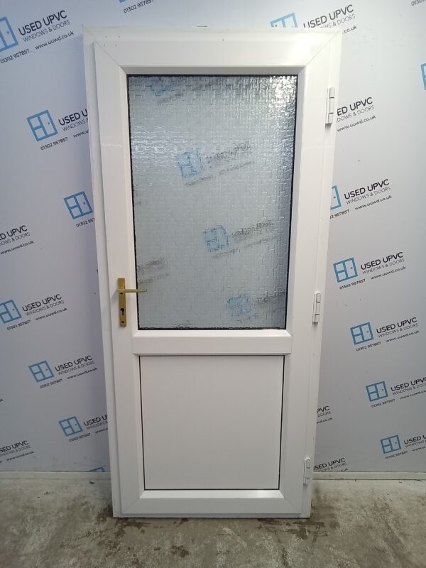 Used White Upvc Back Door 925mm x 2065mm 0123 - Image 2