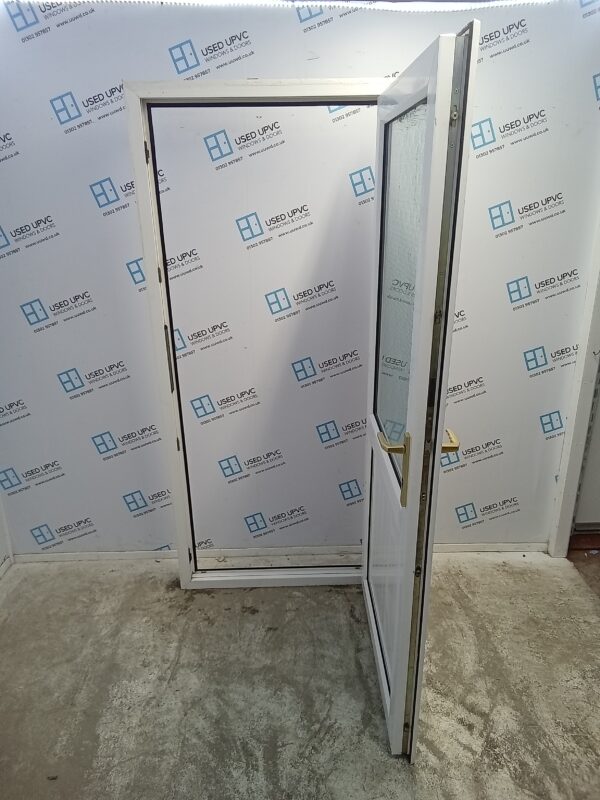 Used White Upvc Back Door 925mm x 2065mm 0123 - Image 3