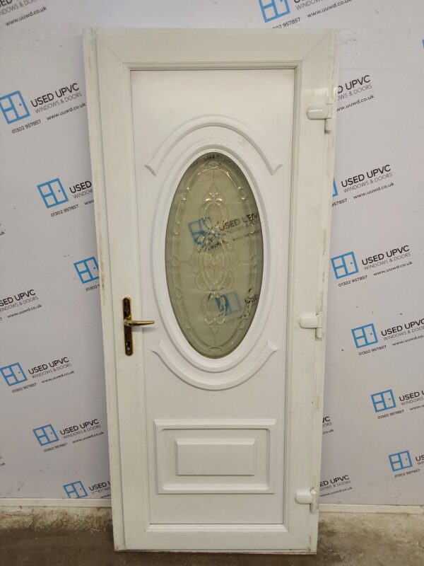 Used White Upvc Back Door 870mm x 2060mm 0683 - Image 2