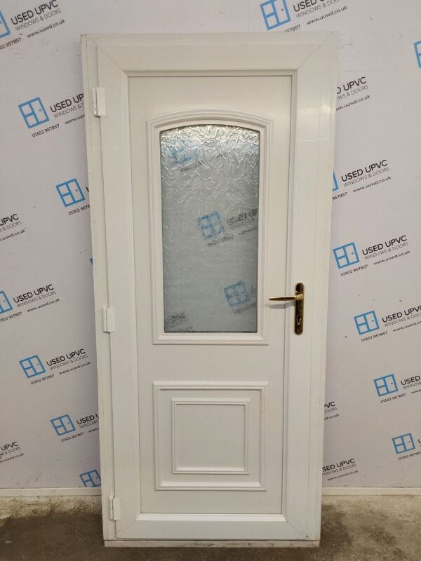 Used White Upvc Back Door 940mm x 2080mm (reduce to 900mm) 0562 - Image 2