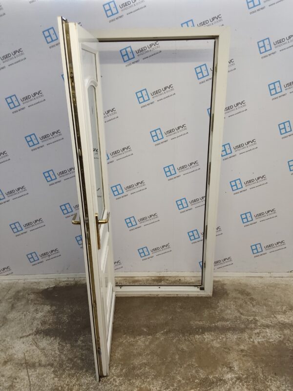 Used White Upvc Back Door 940mm x 2080mm (reduce to 900mm) 0562 - Image 3