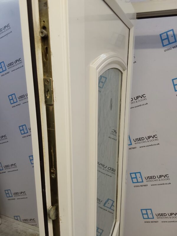 Used White Upvc Back Door 940mm x 2080mm (reduce to 900mm) 0562 - Image 5