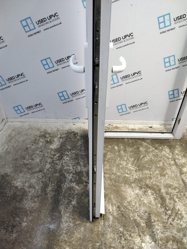 Used White Upvc Back Door 890mm x 2060mm (Reduce To 860mm x 2060mm) 0344 - Image 5