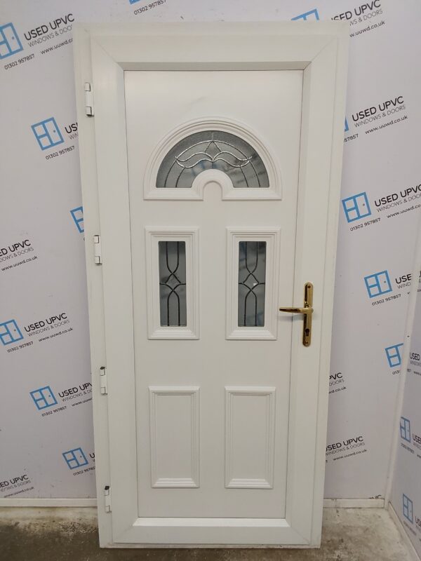 Used White Upvc Back Door 925mm x 2020mm (reduce to 905mm) 0268 - Image 2