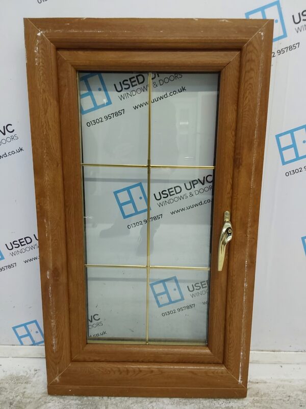 Used Oak Upvc Window 600mm x 1050mm A0028 - Image 2