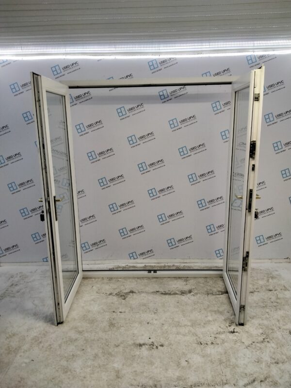 Used White Upvc French Doors 1700mm x 2070mm EA2 - Image 3